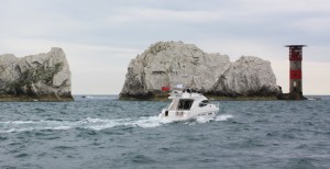Cruising past The Needles on an Isle of Wight Yacht Charter